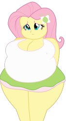 Size: 1205x2215 | Tagged: safe, artist:shitigal-artust, character:fluttershy, my little pony:equestria girls, bbw, breasts, busty fluttershy, cleavage, fat, fattershy, female, obese, simple background, solo, transparent background, vector