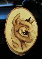 Size: 1024x1432 | Tagged: safe, artist:horseez, character:princess luna, female, pyrography, solo
