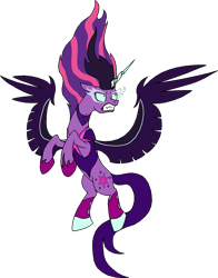 Size: 1170x1489 | Tagged: safe, artist:rexlupin, character:midnight sparkle, character:twilight sparkle, character:twilight sparkle (scitwi), species:eqg human, equestria girls:friendship games, g4, my little pony: equestria girls, my little pony:equestria girls, dark side, equestria girls ponified, female, midnight sparkle, older, ponified, solo