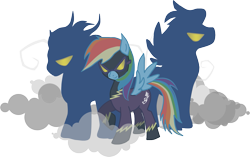 Size: 1391x876 | Tagged: safe, artist:kaizerin, character:rainbow dash, clothing, costume, shadowbolt dash, shadowbolts, shadowbolts costume, simple background, transparent background
