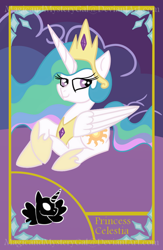 Size: 560x860 | Tagged: safe, artist:magicandmysterygal, character:princess celestia, card, female, solo, trading card