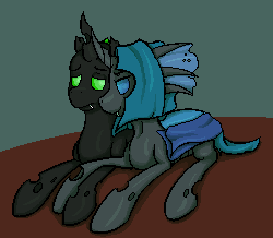 Size: 250x218 | Tagged: safe, artist:graytr, oc, oc only, oc:firefly nightglow, oc:synch, species:changeling, cute, female, green changeling, male, nuzzling, picture for breezies