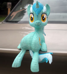 Size: 900x999 | Tagged: safe, artist:clawed-nyasu, character:lyra heartstrings, species:pony, 3d print, car, figurine, irl, photo, sitting, solo, toy