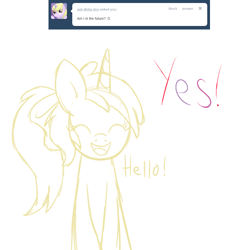 Size: 972x1000 | Tagged: safe, artist:tails-doll-lover, character:dinky hooves, ask, ponytail, teenage crusaders answers, teenager, tumblr