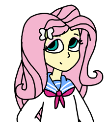 Size: 1149x1304 | Tagged: safe, artist:elmarcosluckydel96, character:fluttershy, my little pony:equestria girls, female, sailor uniform, solo