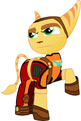 Size: 2045x3063 | Tagged: safe, artist:ratchethun, high res, ponified, ratchet, ratchet and clank, simple background, solo, transparent background, vector