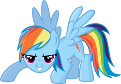 Size: 4570x3200 | Tagged: safe, artist:blueblitzie, character:rainbow dash, determined, female, pose, shading, simple background, solo, transparent background, vector