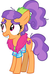 Size: 3000x4517 | Tagged: safe, artist:crimsumic, character:plaid stripes, episode:the saddle row review, g4, my little pony: friendship is magic, .svg available, absurd resolution, bucktooth, clothing, cute, female, inkscape, plaidabetes, simple background, solo, transparent background, vector