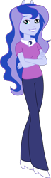 Size: 3000x10418 | Tagged: safe, artist:crimsumic, character:princess luna, character:vice principal luna, my little pony:equestria girls, female, pony ears, simple background, solo, transparent background, vector, vice principal luna
