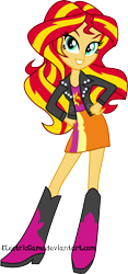 Size: 3821x8164 | Tagged: safe, artist:crimsumic, character:sunset shimmer, my little pony:equestria girls, female, simple background, solo, transparent background, vector