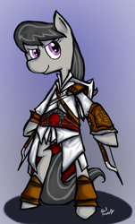 Size: 1410x2332 | Tagged: safe, artist:voids-edge, character:octavia melody, assassin's creed, crossover, female, solo
