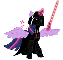 Size: 2375x2268 | Tagged: safe, artist:e-e-r, character:twilight sparkle, character:twilight sparkle (alicorn), species:alicorn, species:pony, crossover, darth vader, female, simple background, sith, solo, star wars, transparent background, twilight is anakin, tyrant sparkle