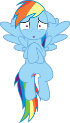 Size: 1200x2092 | Tagged: safe, artist:jp, derpibooru original, character:rainbow dash, episode:28 pranks later, g4, my little pony: friendship is magic, .svg available, female, floppy ears, scared, simple background, solo, svg, transparent background, vector