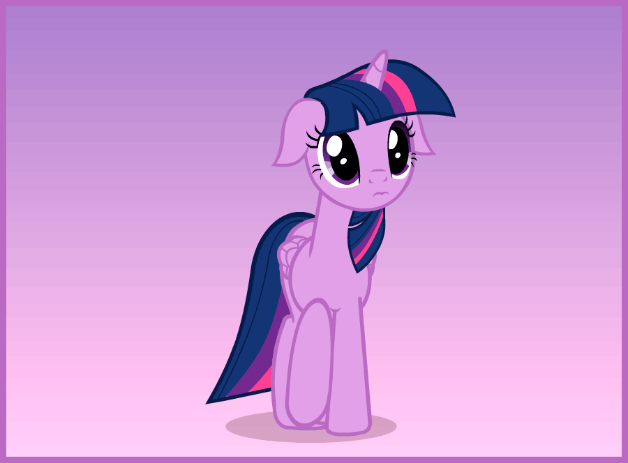 Size: 900x664 | Tagged: safe, artist:askometa, character:twilight sparkle, character:twilight sparkle (alicorn), species:alicorn, species:pony, 3:, adorable face, animated, behaving like a dog, cute, dilated pupils, eye shimmer, female, floppy ears, folded wings, gif, good trick, gradient background, looking up, mare, perfect loop, puppy dog eyes, purple background, sad, sadorable, shadow, solo, spinning, twiabetes, vector
