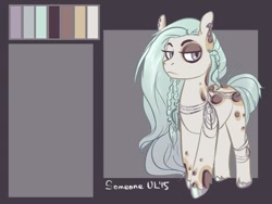 Size: 800x600 | Tagged: safe, artist:somepony-ul, oc, oc only, species:earth pony, species:pony, adoptable, digital art, female, jewelry, long hair, long mane, mare, reference sheet, short tail, solo