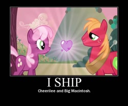 Size: 600x500 | Tagged: safe, artist:lyraalluse, edit, edited screencap, screencap, character:big mcintosh, character:cheerilee, species:earth pony, species:pony, ship:cheerimac, episode:hearts and hooves day, g4, my little pony: friendship is magic, image macro, male, meme, motivational poster, shipping, stallion, straight