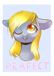 Size: 654x912 | Tagged: safe, artist:rizzych, character:derpy hooves, species:pegasus, species:pony, bust, colored pupils, digital art, female, mare, motivational poster, open mouth, portrait, poster, simple background, solo