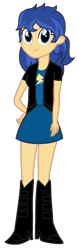 Size: 944x3004 | Tagged: dead source, safe, artist:drewmwhit, character:flash sentry, my little pony:equestria girls, boots, clothing, equestria guys, female, flare warden, high heel boots, looking at you, rule 63, simple background, skirt, smiling, solo, transparent background, vector