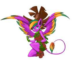 Size: 3929x3463 | Tagged: safe, artist:demonfox, oc, oc only, species:anthro, species:pegasus, species:pony, anthro oc, clothing, lidded eyes, looking at you, simple background, skull kid, solo, the legend of zelda, the legend of zelda: majora's mask, transparent background