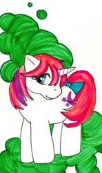 Size: 356x600 | Tagged: safe, artist:skypinpony, character:baby moondancer, g1, female, solo, traditional art