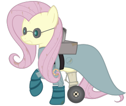 Size: 3230x2715 | Tagged: safe, artist:avastindy, character:fluttershy, mare vs machine, medic, robot, team fortress 2