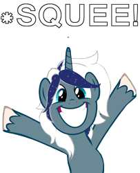 Size: 1426x1755 | Tagged: safe, artist:anightlypony, oc, oc only, happy, irrational exuberance, nightly, solo, squee