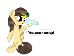 Size: 4000x3000 | Tagged: safe, artist:songbirdserenade, character:wild fire, ponysona, species:duck, species:mallard, species:pegasus, species:pony, blank flank, duo, female, male, mare, pun, simple background, that pony sure does love ducks, transparent background