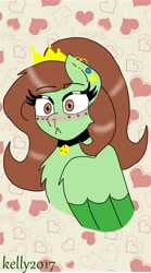 Size: 685x1233 | Tagged: safe, artist:kellysans, oc, oc only, species:pony, :<, blood, nosebleed, solo