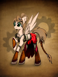 Size: 1024x1365 | Tagged: safe, artist:crutonart, oc, oc only, oc:tea time, species:pegasus, species:pony, female, mare, solo