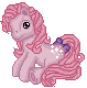 Size: 79x80 | Tagged: safe, artist:katcombs, base used, character:cotton candy (g1), g1, female, pixel art, simple background, solo, transparent background