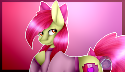 Size: 4532x2632 | Tagged: safe, artist:eclispeluna, character:apple bloom, absurd resolution, apple bloom's bow, bow, clothing, female, hair bow, older, solo, sweater, tail bow