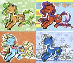 Size: 620x544 | Tagged: safe, artist:skypinpony, character:starbeam, g3, autumn skye, spring parade, sunny salsa, traditional art
