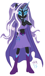 Size: 1821x3005 | Tagged: safe, artist:e-e-r, character:nightmare rarity, character:rarity, my little pony:equestria girls, spoiler:comic, belly button, breasts, cleavage, clothing, equestria girls-ified, female, midriff, simple background, skirt, solo, transparent background