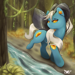 Size: 3000x3000 | Tagged: safe, artist:bean-sprouts, species:pony, crossover, earbuds, pokémon, ponified, solo, swampert