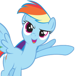 Size: 1262x1262 | Tagged: safe, artist:birthofthepheonix, character:rainbow dash, female, pointing, simple background, solo, transparent background, vector
