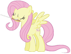 Size: 4902x3766 | Tagged: safe, artist:birthofthepheonix, character:fluttershy, .ai available, absurd resolution, baton, conductor, conductor's baton, cute, female, mouth hold, shyabetes, simple background, solo, transparent background, vector