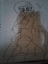 Size: 1932x2576 | Tagged: safe, artist:kellysans, oc, oc only, species:pegasus, species:pony, drawing, lined paper, solo, traditional art