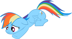 Size: 3660x1995 | Tagged: safe, artist:crusierpl, character:rainbow dash, species:pony, episode:the mysterious mare do well, g4, my little pony: friendship is magic, backwards cutie mark, female, floppy ears, sad, simple background, solo, transparent background, vector