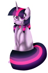 Size: 480x726 | Tagged: safe, artist:kawurin, character:twilight sparkle, character:twilight sparkle (alicorn), species:alicorn, species:pony, female, simple background, sitting, solo, white background