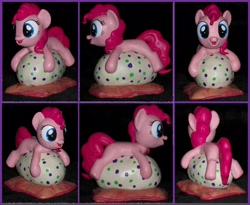 Size: 4304x3536 | Tagged: safe, artist:madponyscientist, character:pinkie pie, species:pony, custom, egg, female, filly, irl, photo, pillow, sculpture, solo