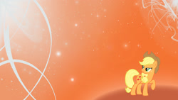 Size: 1920x1080 | Tagged: safe, artist:mindnomad, artist:unfiltered-n, edit, character:applejack, species:pony, abstract background, female, solo, wallpaper, wallpaper edit