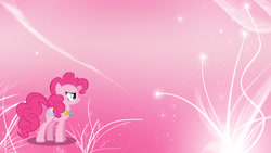 Size: 1920x1080 | Tagged: safe, artist:turtlelove73, artist:unfiltered-n, edit, character:pinkie pie, species:pony, abstract background, artifact, element of laughter, female, solo, wallpaper, wallpaper edit