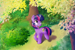 Size: 1200x800 | Tagged: safe, artist:klemm, character:twilight sparkle, character:twilight sparkle (unicorn), species:pony, species:unicorn, newbie artist training grounds, episode:fall weather friends, g4, my little pony: friendship is magic, 42, atg 2017, female, running, running of the leaves, scene interpretation, solo