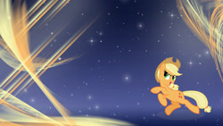 Size: 1920x1080 | Tagged: safe, artist:dentist73548, artist:unfiltered-n, edit, character:applejack, species:pony, abstract background, female, solo, wallpaper, wallpaper edit