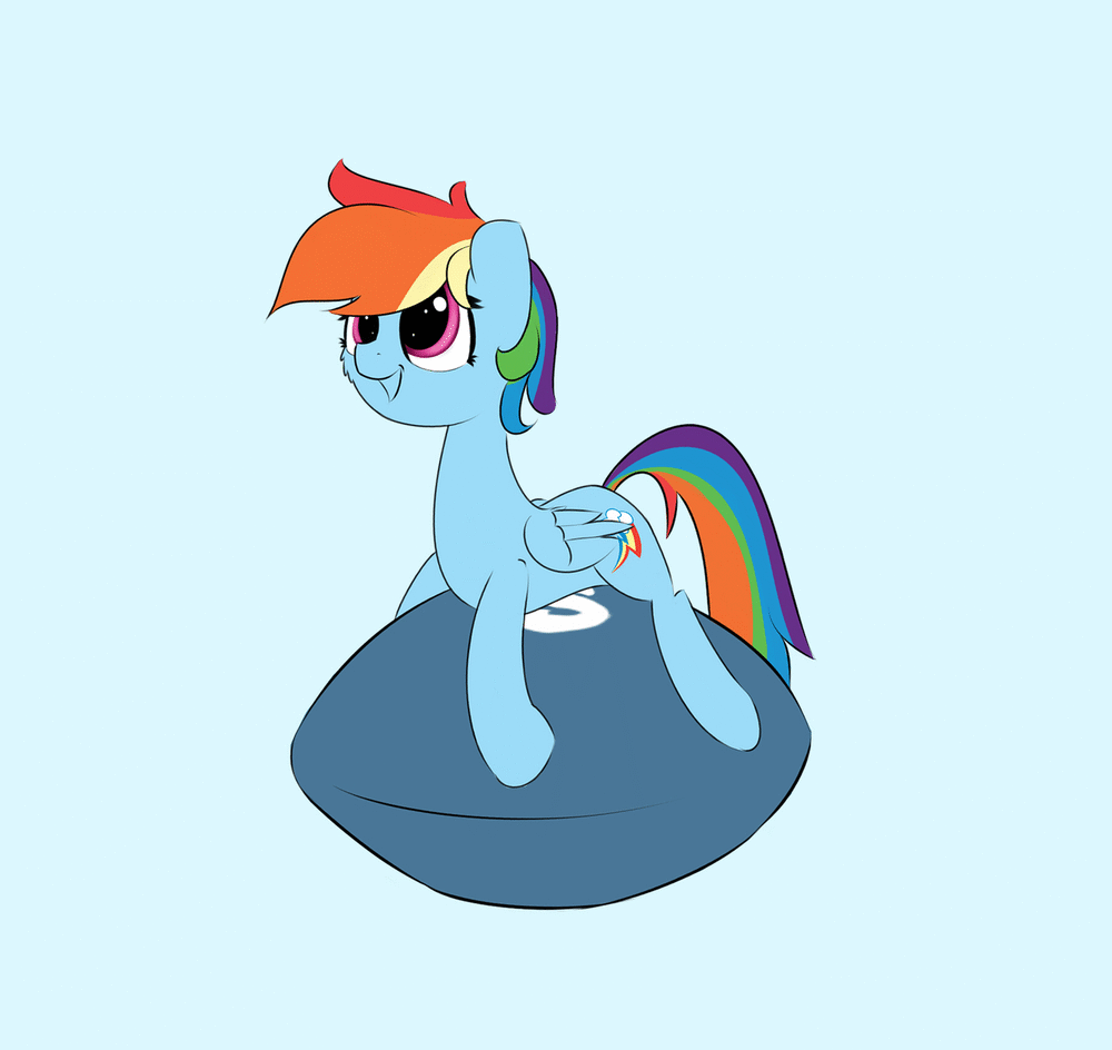 Size: 1000x944 | Tagged: safe, artist:a8f12, character:rainbow dash, species:pony, animated, backwards cutie mark, candy, cute, dashabetes, female, food, gif, skittles, tiny ponies
