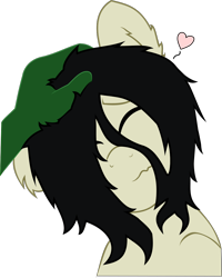 Size: 920x1152 | Tagged: safe, artist:cinderfall, oc, oc only, oc:anon, oc:floor bored, species:earth pony, species:human, species:pony, cute, ear fluff, eyes closed, female, hand on head, heart, human on pony petting, mare, offscreen character, petting, simple background, solo focus, transparent background