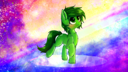 Size: 1920x1080 | Tagged: safe, artist:finalaspex, oc, oc only, oc:gak, species:pony, abstract background, looking up
