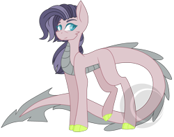 Size: 2392x1872 | Tagged: safe, artist:eclispeluna, oc, oc only, parent:spike, parent:starlight glimmer, parents:sparlight, species:dracony, hybrid, interspecies offspring, offspring, simple background, solo, transparent background
