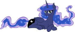 Size: 3189x1352 | Tagged: safe, artist:cinderfall, artist:plotcore, character:princess luna, species:alicorn, species:pony, female, mare, simple background, solo, transparent background, vector