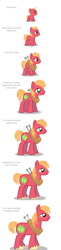 Size: 862x3537 | Tagged: safe, artist:anarchemitis, character:big mcintosh, species:earth pony, species:pony, age progression, baby, baby macintosh, baby pony, colt, foal, horse collar, male, simple background, solo, stallion, teenager, white background, younger